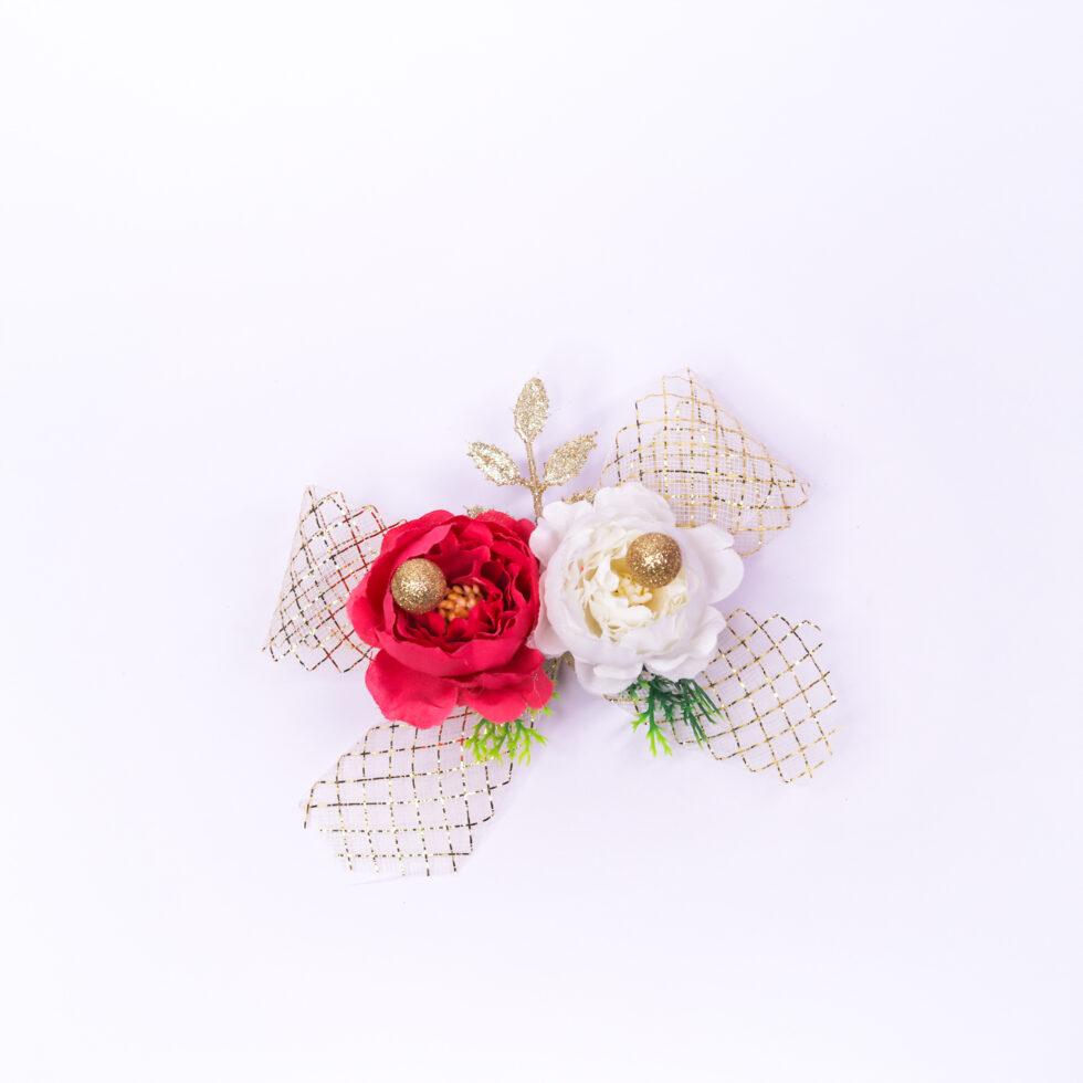Pink White Net Flower Bunches